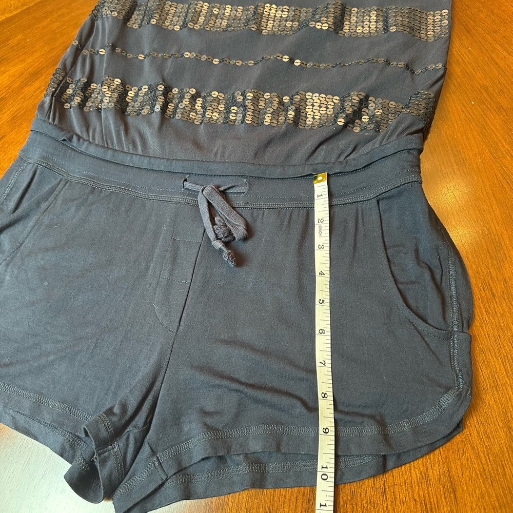 Emporio Armani Navy Blue Sequin Detail Romper | Size 4 - Picture 8 of 11